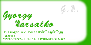 gyorgy marsalko business card